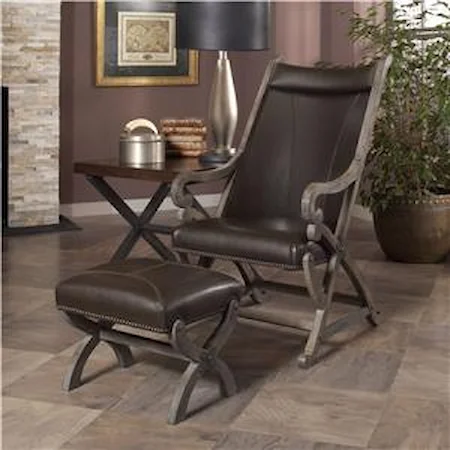 Hunter Leather Chair and Ottoman